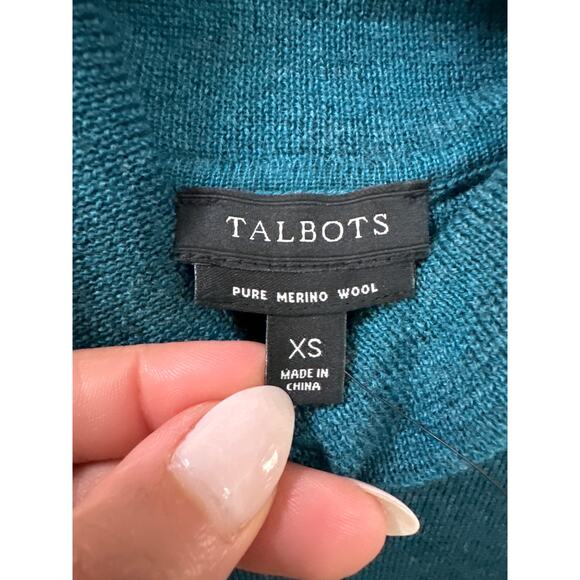 Talbots Merino Wool Turtleneck Sweater Classic Minimalist Elevated Basic XS NWT - Picture 5 of 7